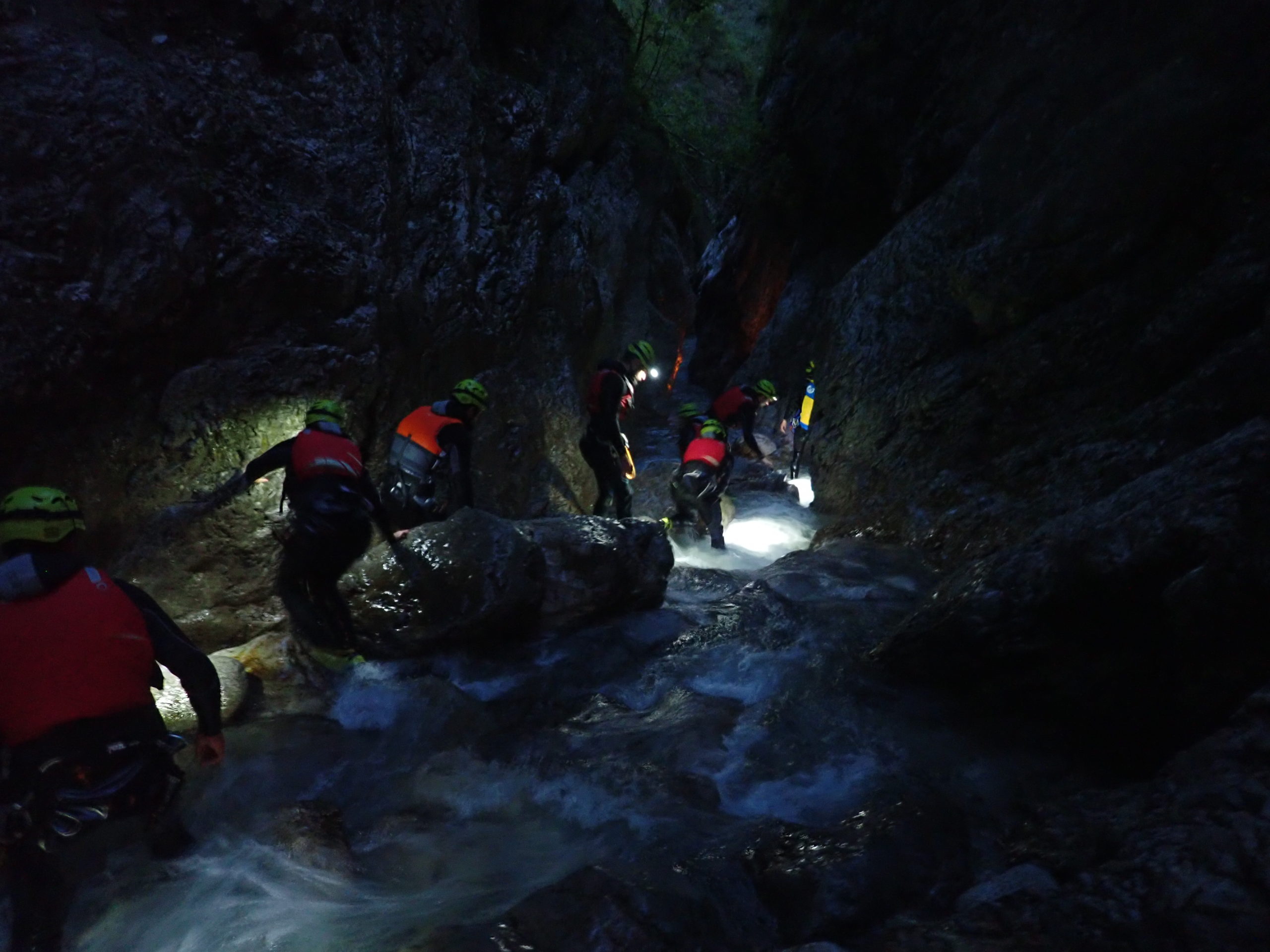 Canyoning in notturna Night Canyoning Trentino